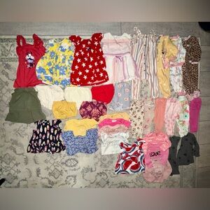 HUGE Mixed Bundle of 34 pc Baby Girl Clothes 3/6-12 Months. EUC.